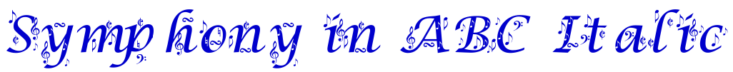Symphony in ABC Italic font